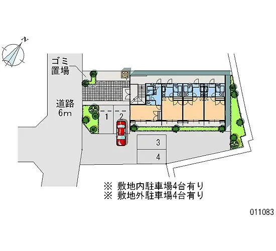 ★手数料０円★草加市手代町　月極駐車場（LP）